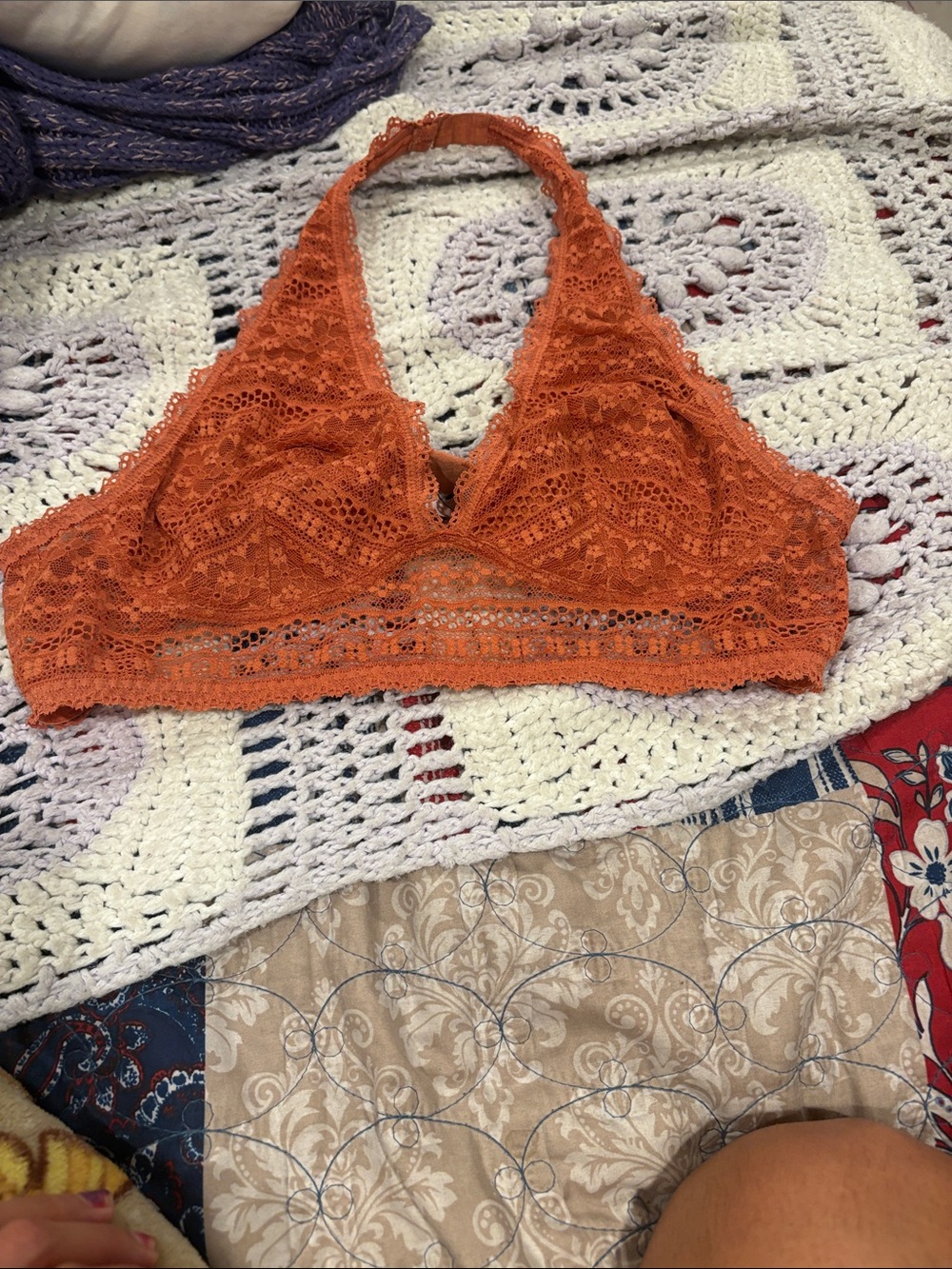Victoria's Secret Orange Lace Bralette
